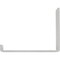 Ekena Millwork Steel Hanging Shelf Bracket, Hammered White 2"W x 8"D x 6"H BKTM02X08X06HSHWH - alternate 2